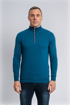 FALCONS 1/4 ZIP PETROL BLUE