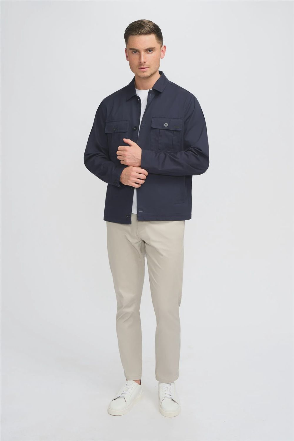 CAVANI ACARDI OVERSHIRT  NAVY