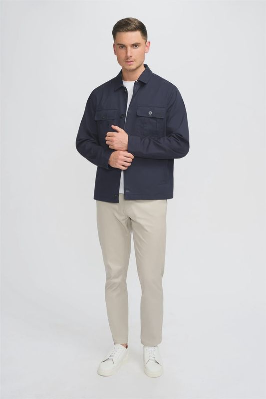 CAVANI ACARDI OVERSHIRT  NAVY