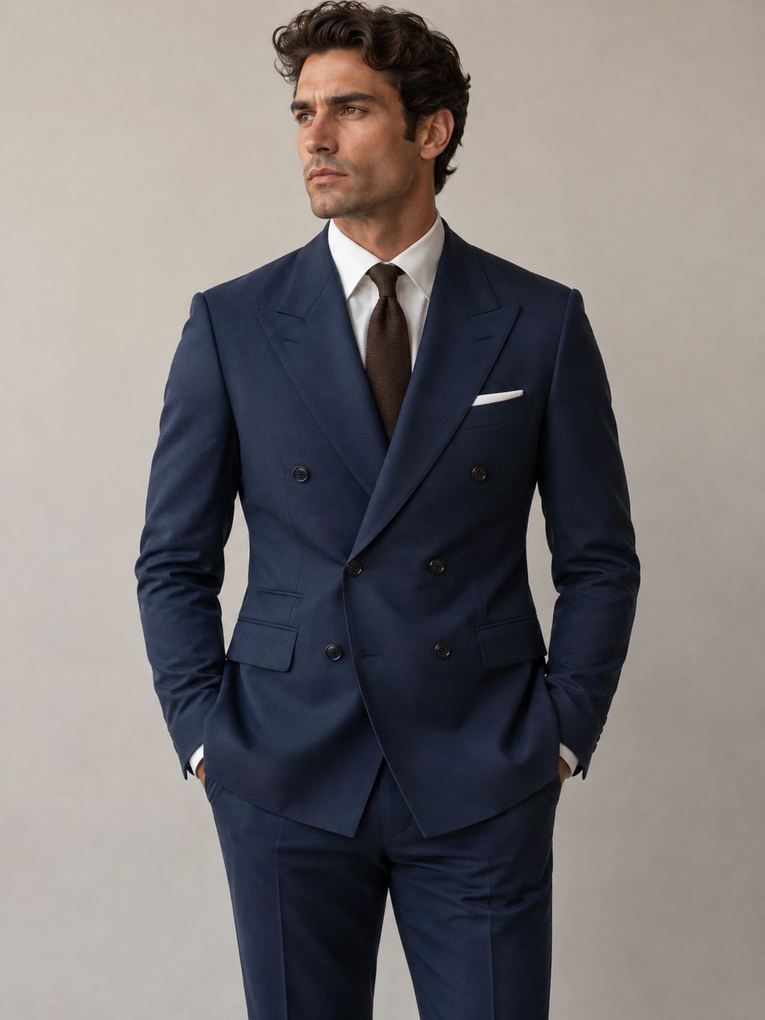 VICHI FRANCO FASHION STRETCH SUIT NAVY
