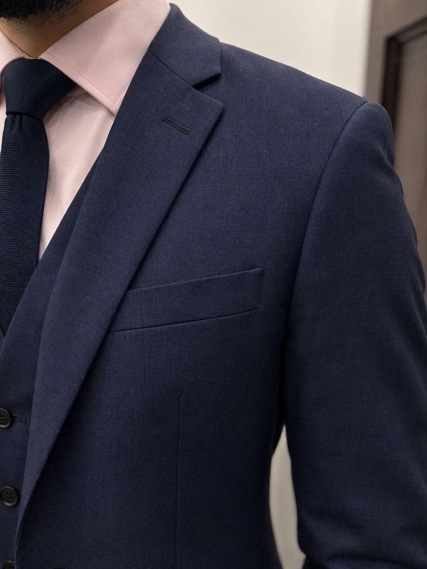 TB023/150 PREMIUM BLUE PANAMA 3PC SUIT