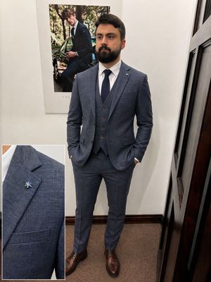 BUICK TAILORED 3PC SUIT INDIGO