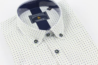 ML252236 DARVER PRINT SHIRT WHITE/SAGE