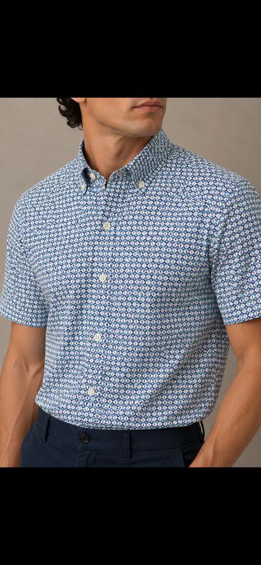 SWSS5366 HOUR SS SHIRT BLUE/SAGE