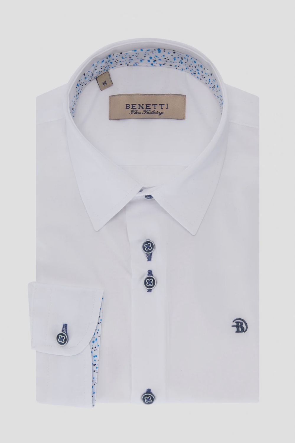 BOYS LEO FORMAL SHIRT WHITE