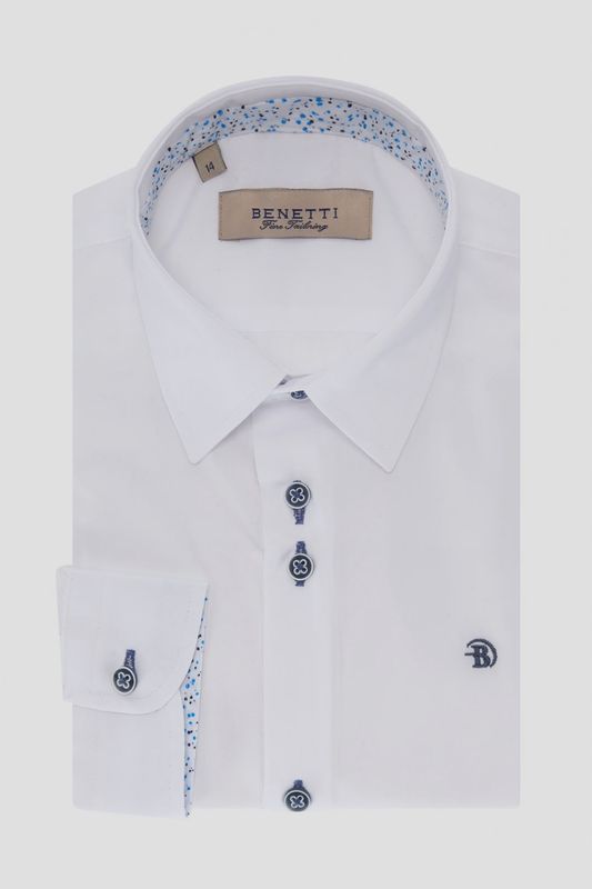 BOYS LEO FORMAL SHIRT WHITE
