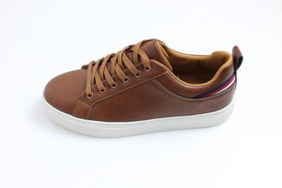 NTY534B BOYS CASUAL SPORTY TIE SHOE TAN PU