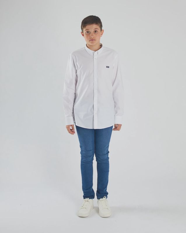 KEANE OXFORD SHIRT KIDS WHITE DKB 983002