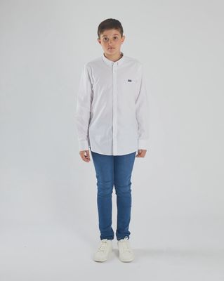 KEANE OXFORD SHIRT KIDS WHITE DKB 983002