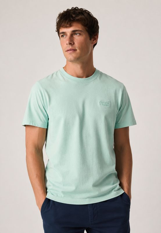 SUPERDRY ESSENTIAL LOGO EMB TEE LIGHT MINT GREEN  MARL M1011245A