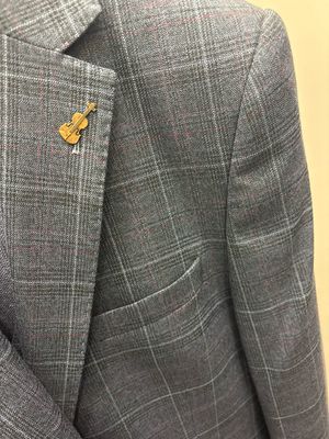 FRATELLI UNITI 1065 NAVY CHECK 3PC SUIT