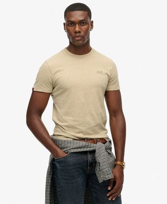SUPERDRY ESSENTIAL LOGO EMB TEE TAN BROWN FLECK MARL M1011245A