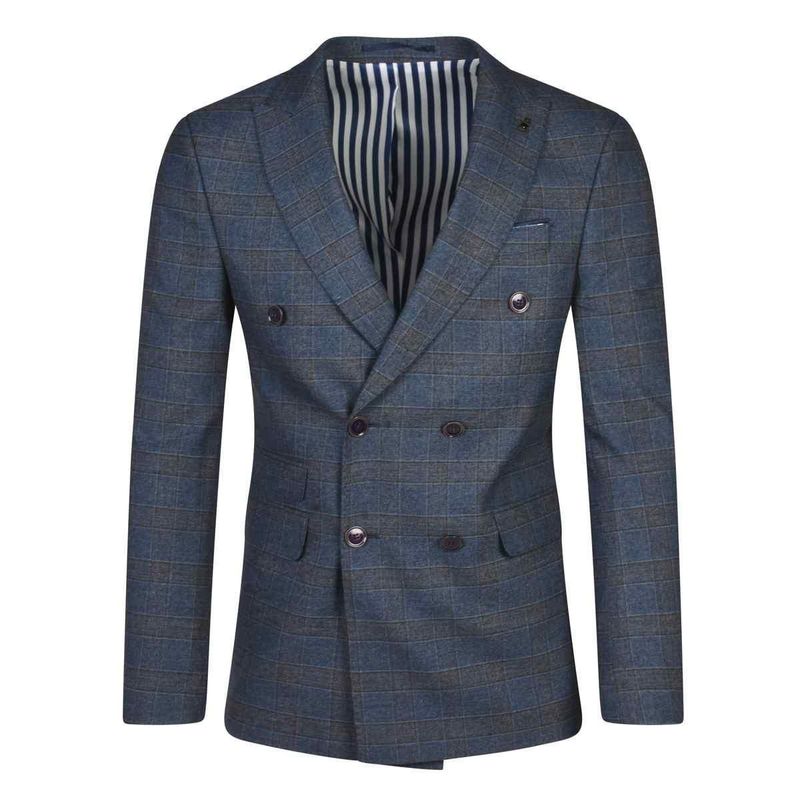 TRAVIS DOUBLE BREASTED 2PC SUIT ATHENS INDIGO