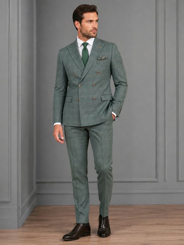 TRAVIS DOUBLE BREASTED 2PC SUIT ATHENS FOREST