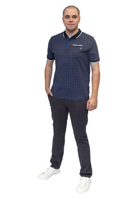 ML211530 DANNY AOP 200GSM POLO NAVY/ECRU