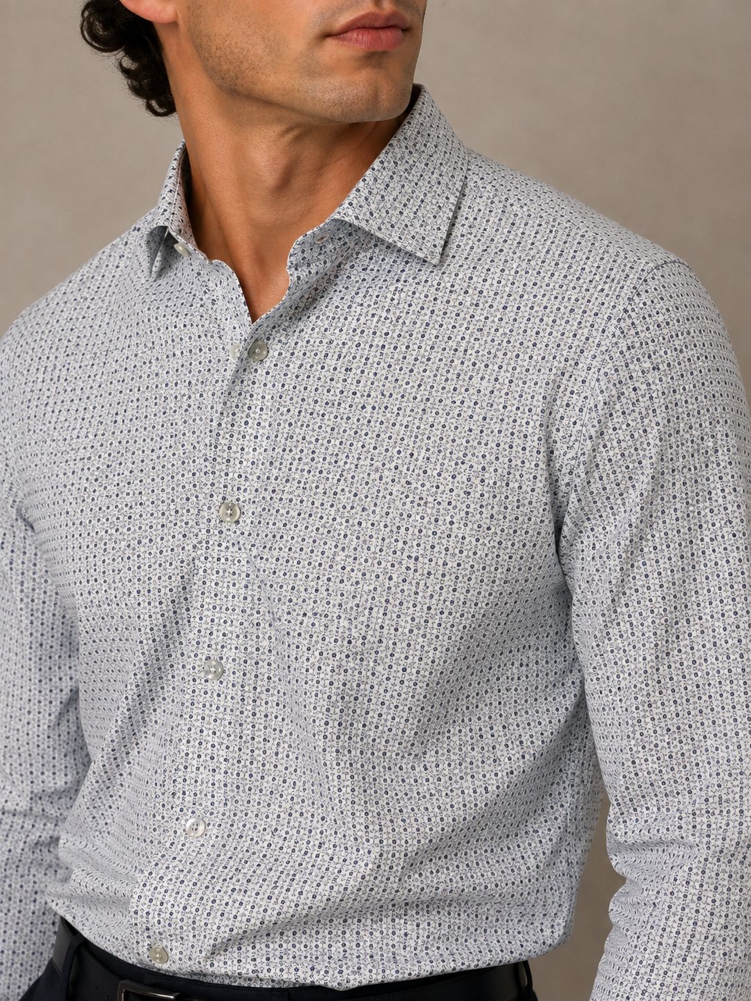 ML252256 WELLAN DIGI PRINT SHIRT SAGE