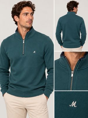 REY 1/4 ZIP 300GEM SWEAT ML301359 AVOCADO