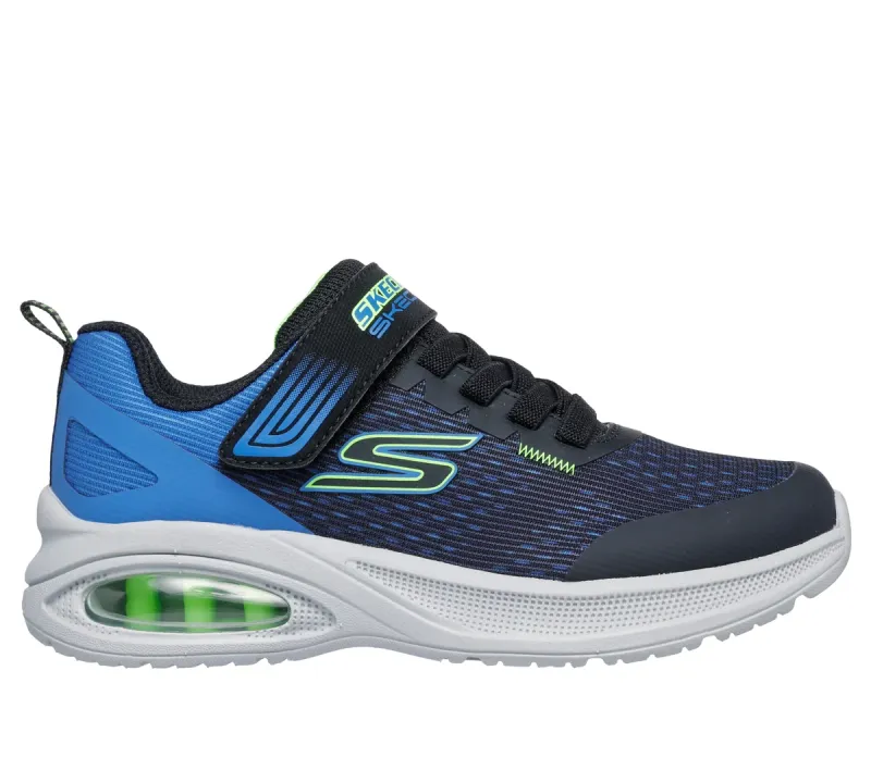 SKECHERS KIDS MICROSPEC MAX ADVANCE SQUAD PACER BLK/BLUE 404105L