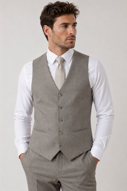 MARCO WAISTCOAT LESTER FIT STONE
