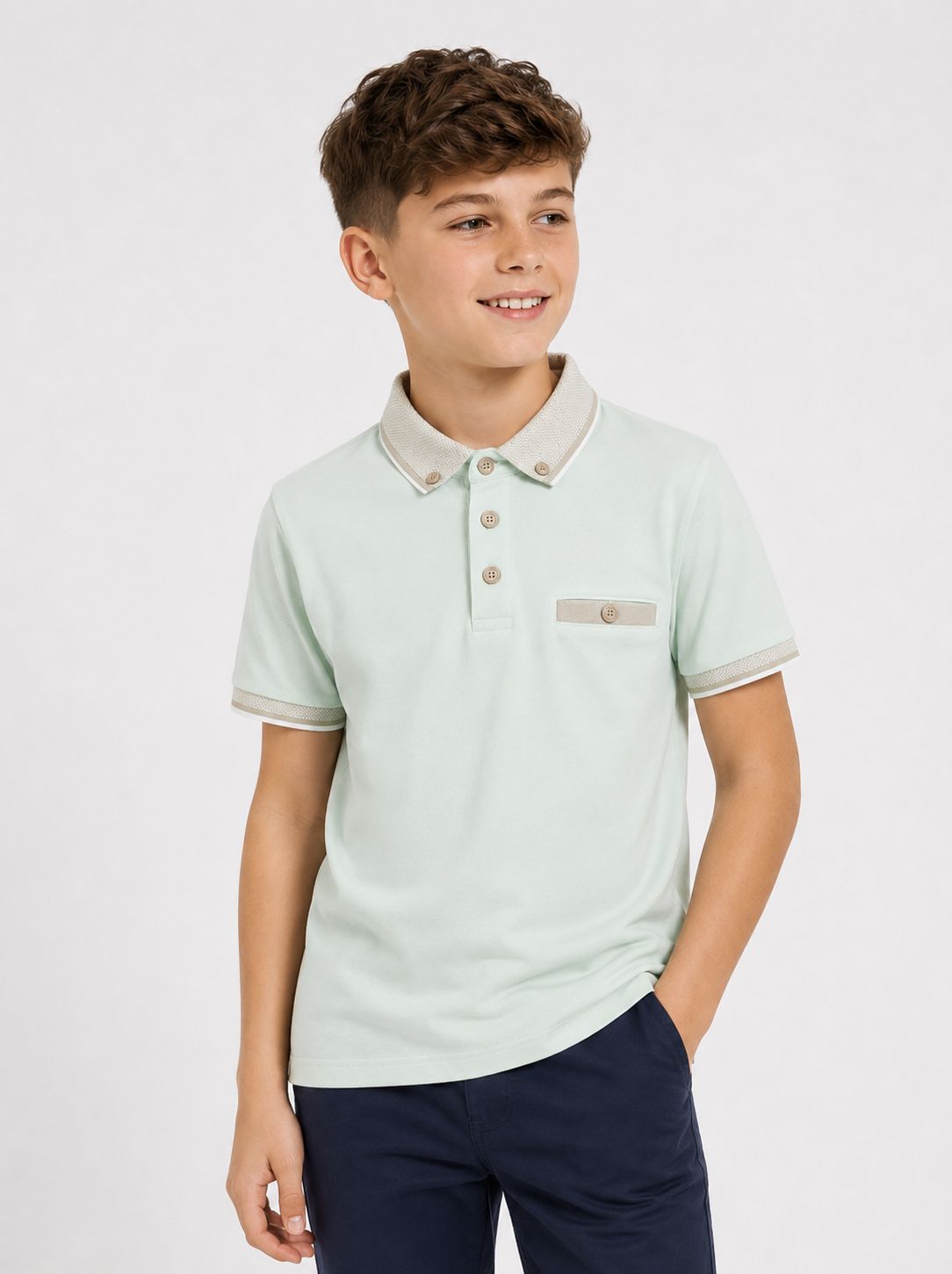 NIXON KIDS POLO DKB 1068237 PALE GREEN