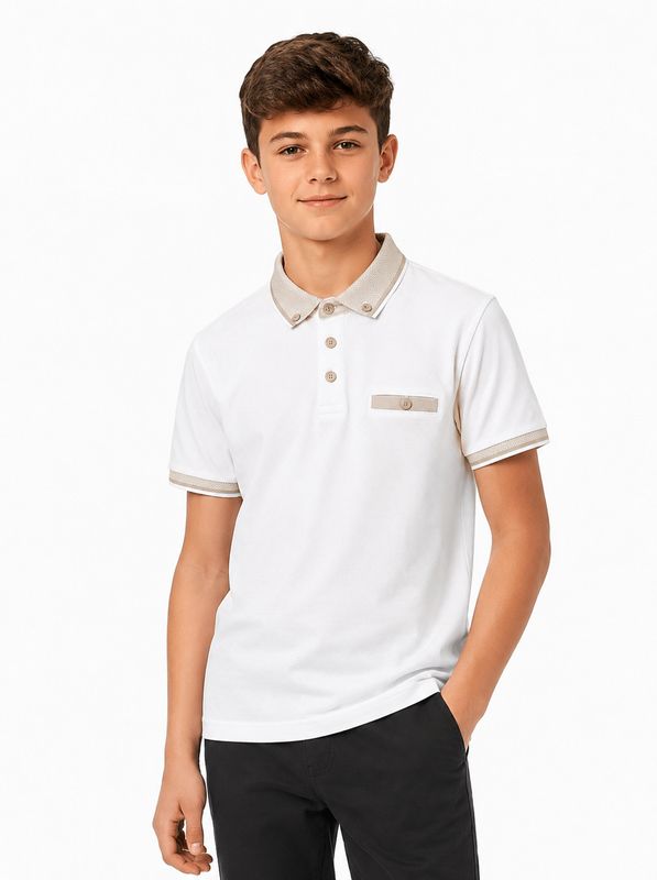 NIXON KIDS POLO DKB 1068002 WHITE