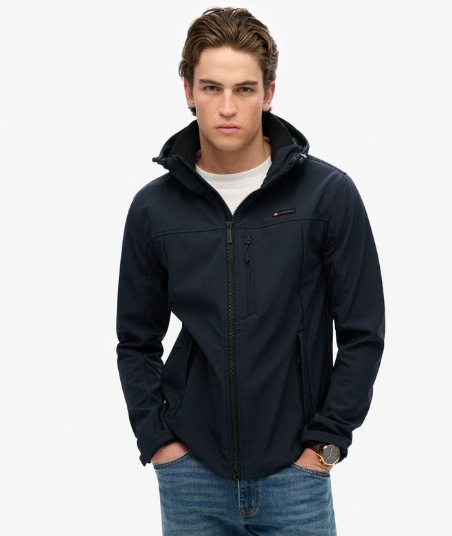SUPERDRY HOODED SOFTSHELL TREKKER JKT ECLIPSE NAVY M5012327A