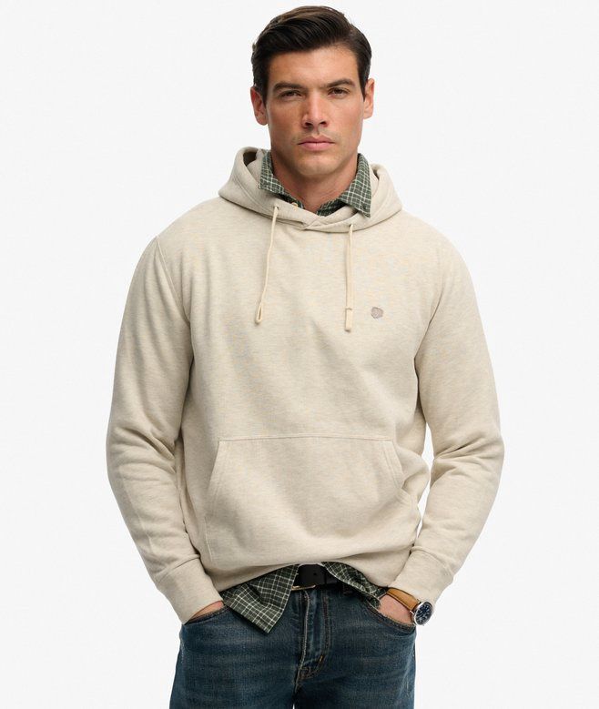 SUPERDRY MONOGRAM EMB HOODIE PUMICE MARL M2014471A