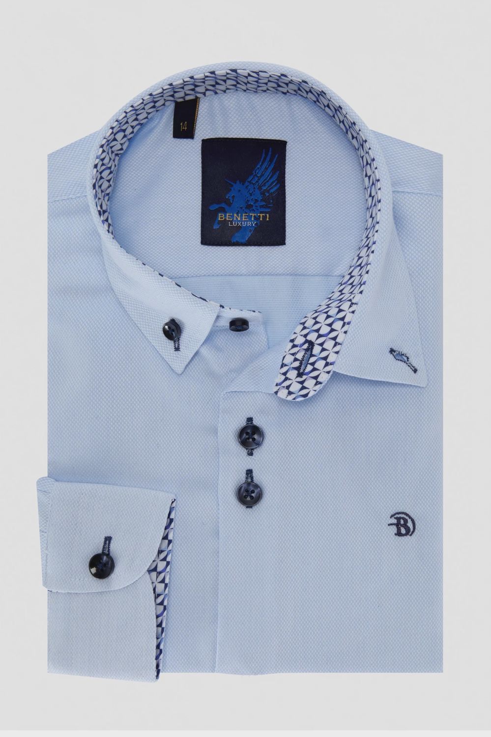 BOYS HUDSON SHIRT SKY