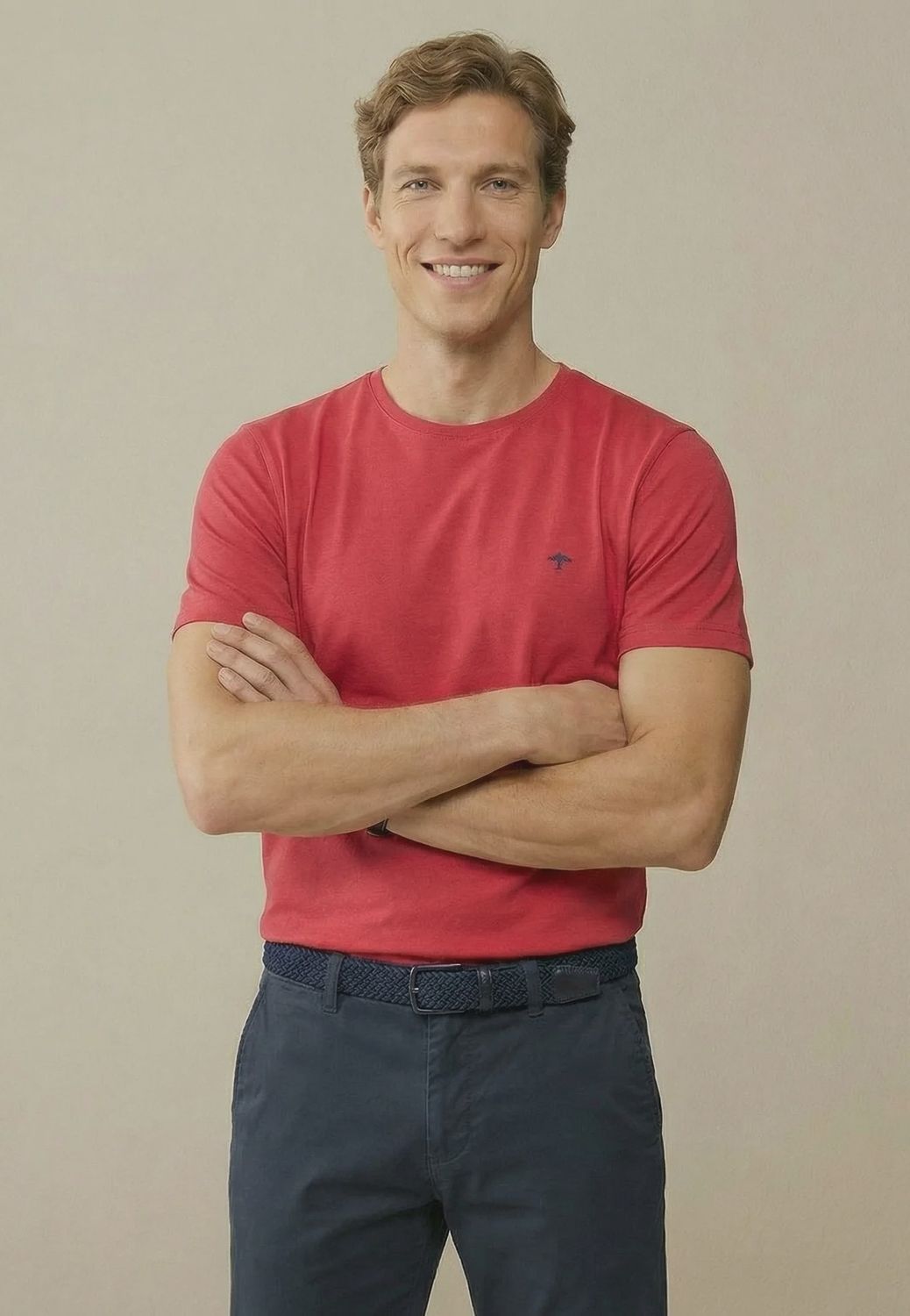 1613 1500 FYNCH HATTON T SHIRT COL 341 CRANBERRY RED