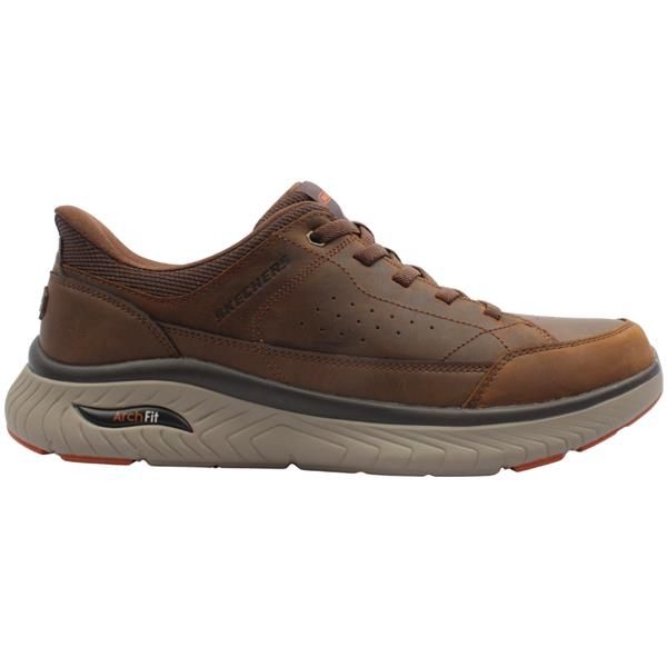 SKECHERS MENS ARCH FIT CROSSER FELIX DARK BROWN 205656