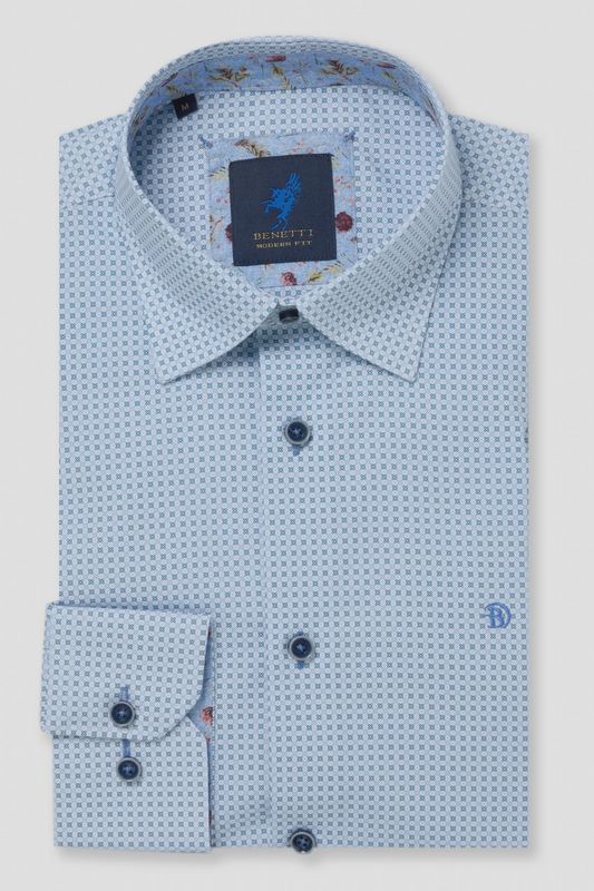 CHRIS LS SHIRT MF TEAL