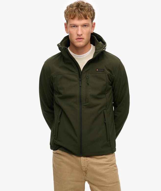 SUPERDRY HOODED SOFTSHELL TREKKER JKT FREESTYLE GREEN M5012327A