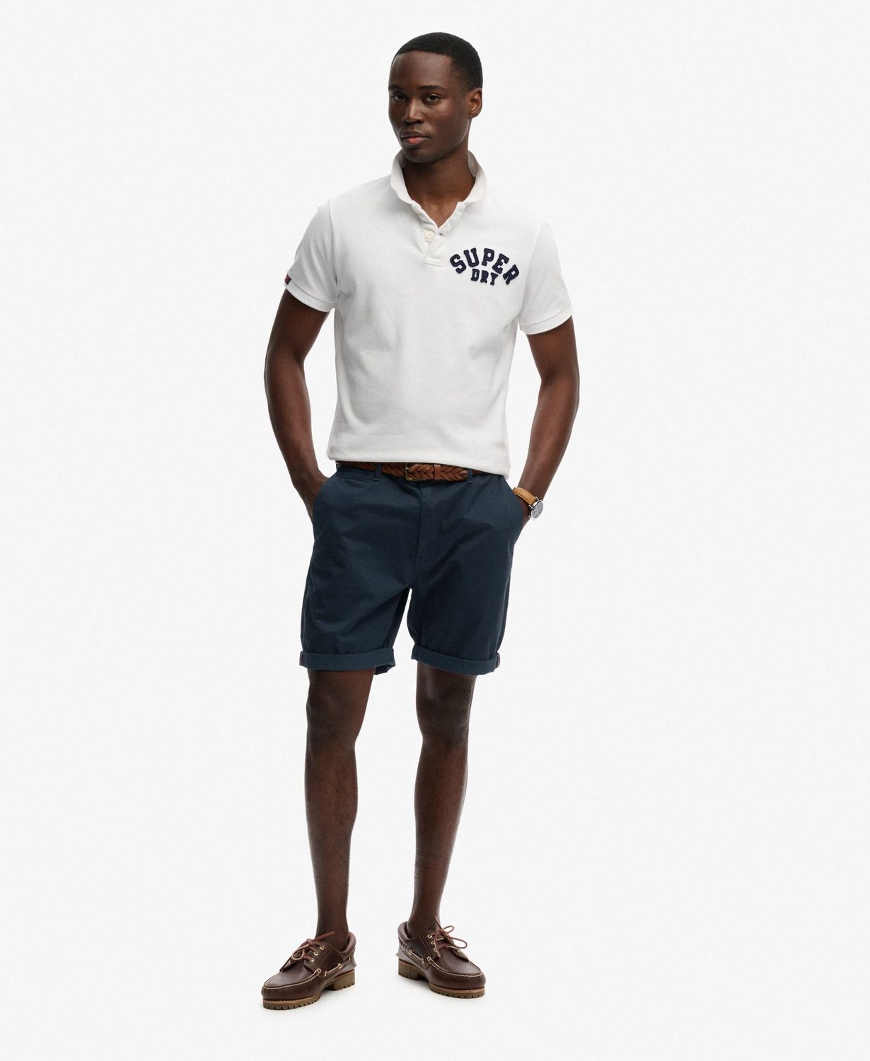 SUPERDRY PREMIUM REGULAR CHINO SHORT ECLIPSE NAVY M7110486A