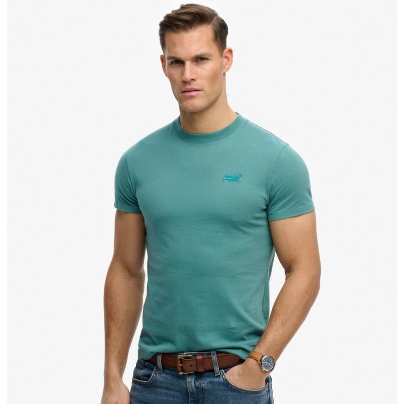 SUPERDRY ESSENTIAL LOGO EMB TEE TEAL M1011245A