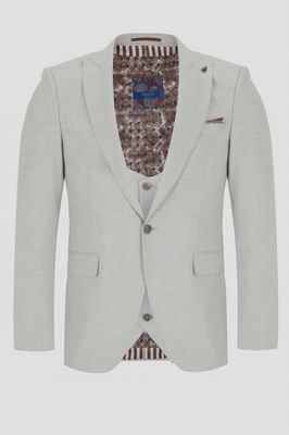 TRAVIS CARLOS 3PC SUIT STONE