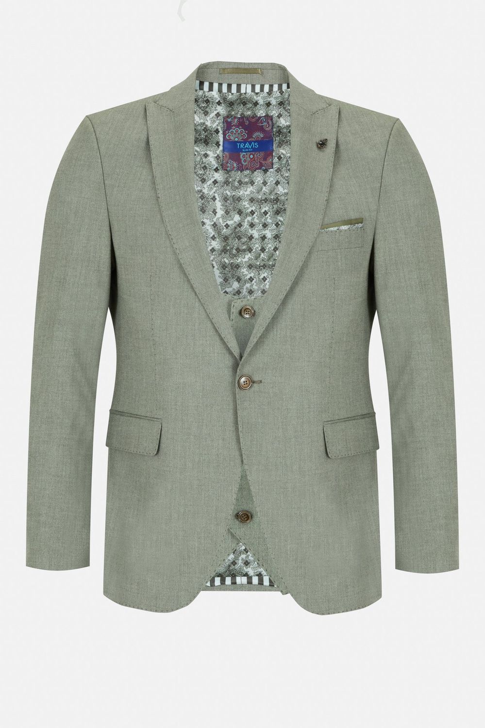 TRAVIS CARLOS 3PC SUIT SAGE