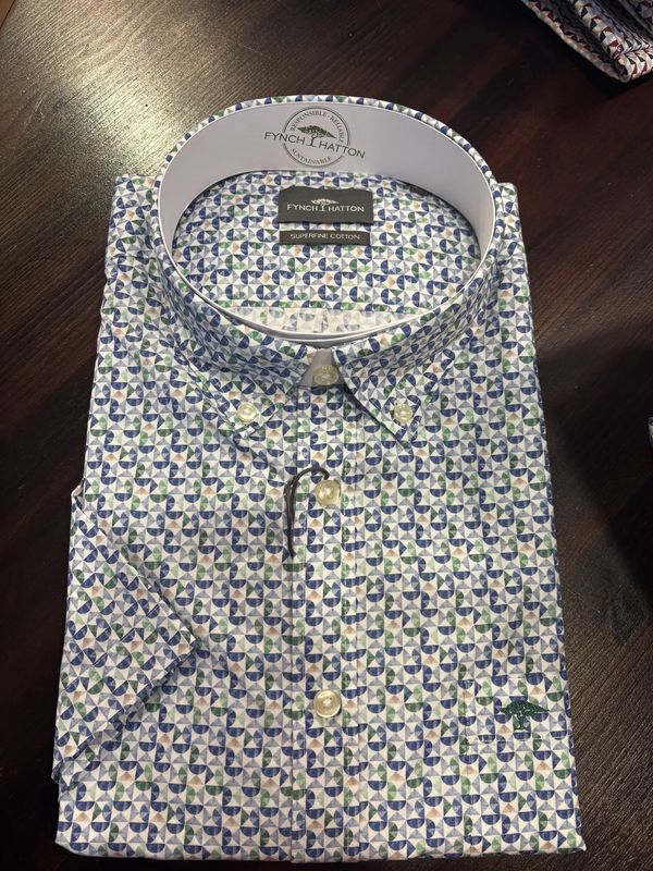 1604 5071 FYNCH HATTON SHIRT COL 727 PINE GREEN