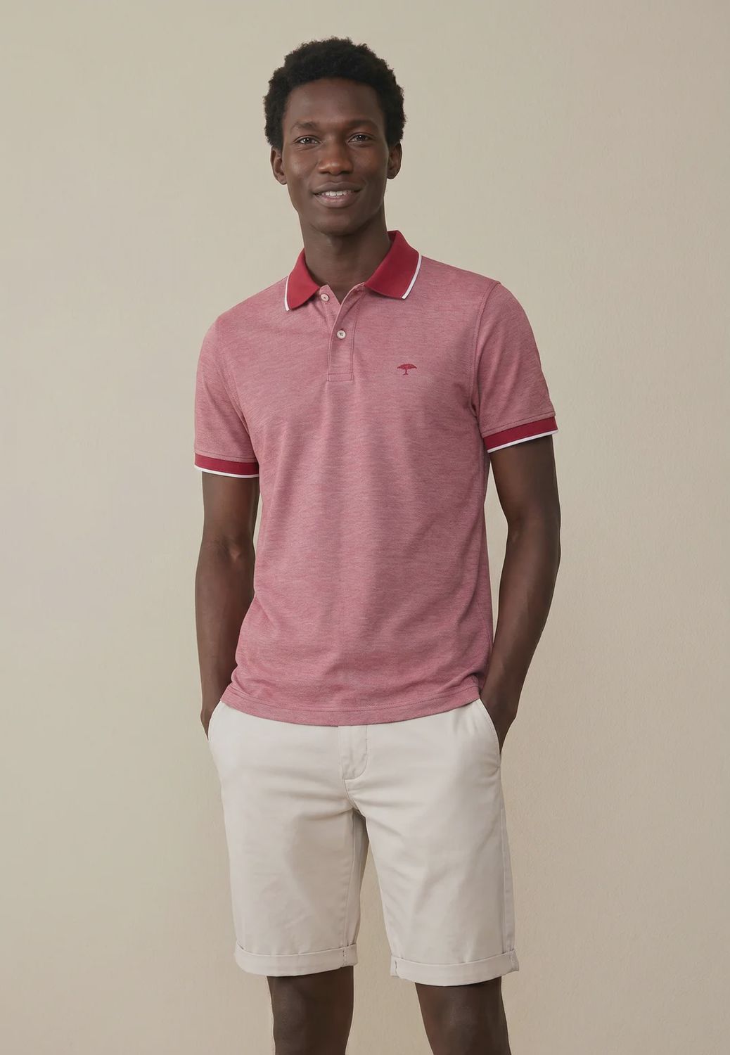 1603 1904 FYNCH HATTON POLO COL 341 CRANBERRY RED