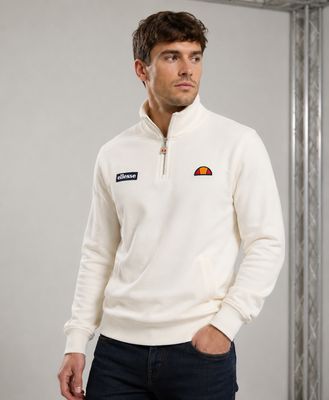 ELLESSE PELEGRINI 1/4 ZIP OFF WHITE SHB14638