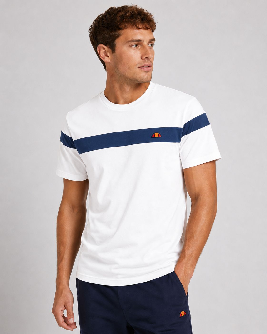 ELLESSE CASERIO TEE WHITE/BLUE SHR17433