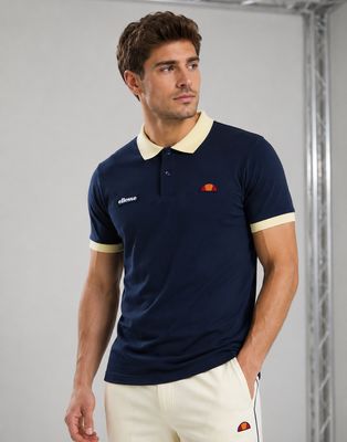 ELLESSE LESSEPSIA POLO NAVY/LIGHT YELLOW SHB01004