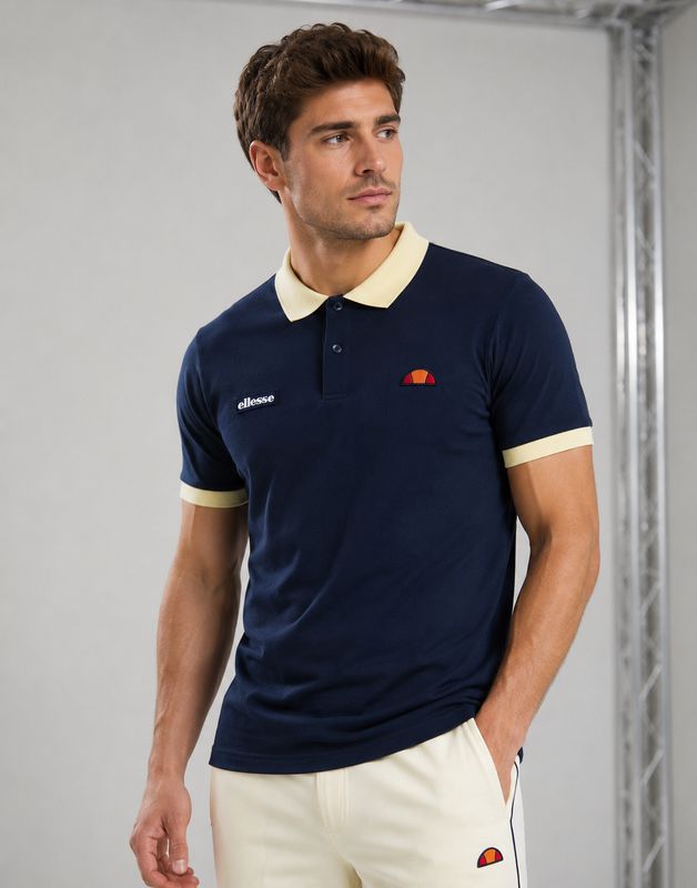 ELLESSE LESSEPSIA POLO NAVY/LIGHT YELLOW SHB01004