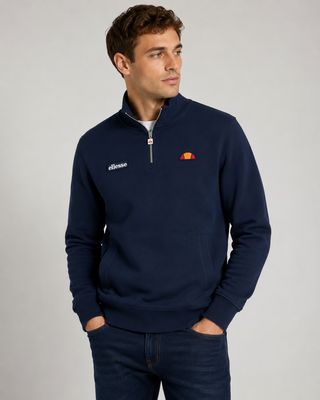 ELLESSE PELEGRINI 1/4 ZIP NAVY SHB14638