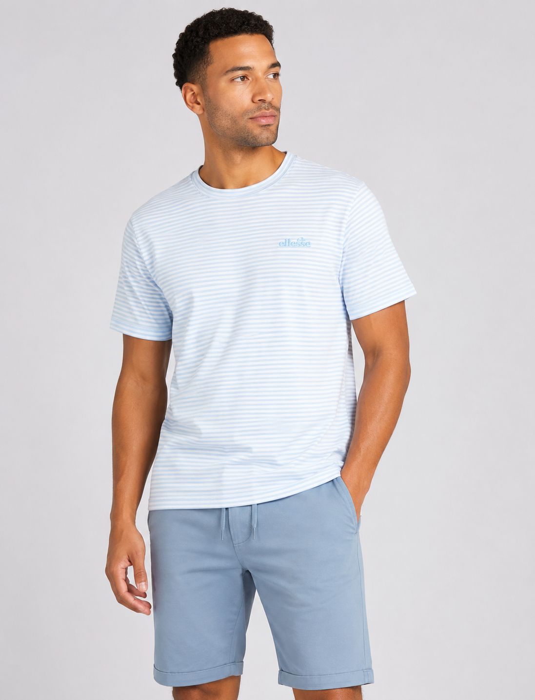 ESSLESSE CARTEN T SHIRT WHITE/LIGHT BLUE SHD23293