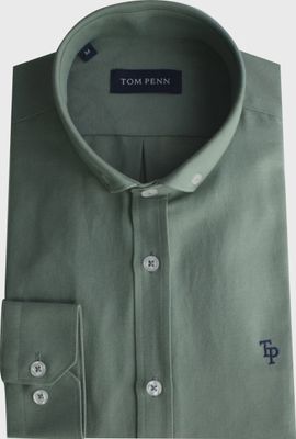 TOM PENN OXFORD LONG SLEEVE SHIRT GREEN1 TP330