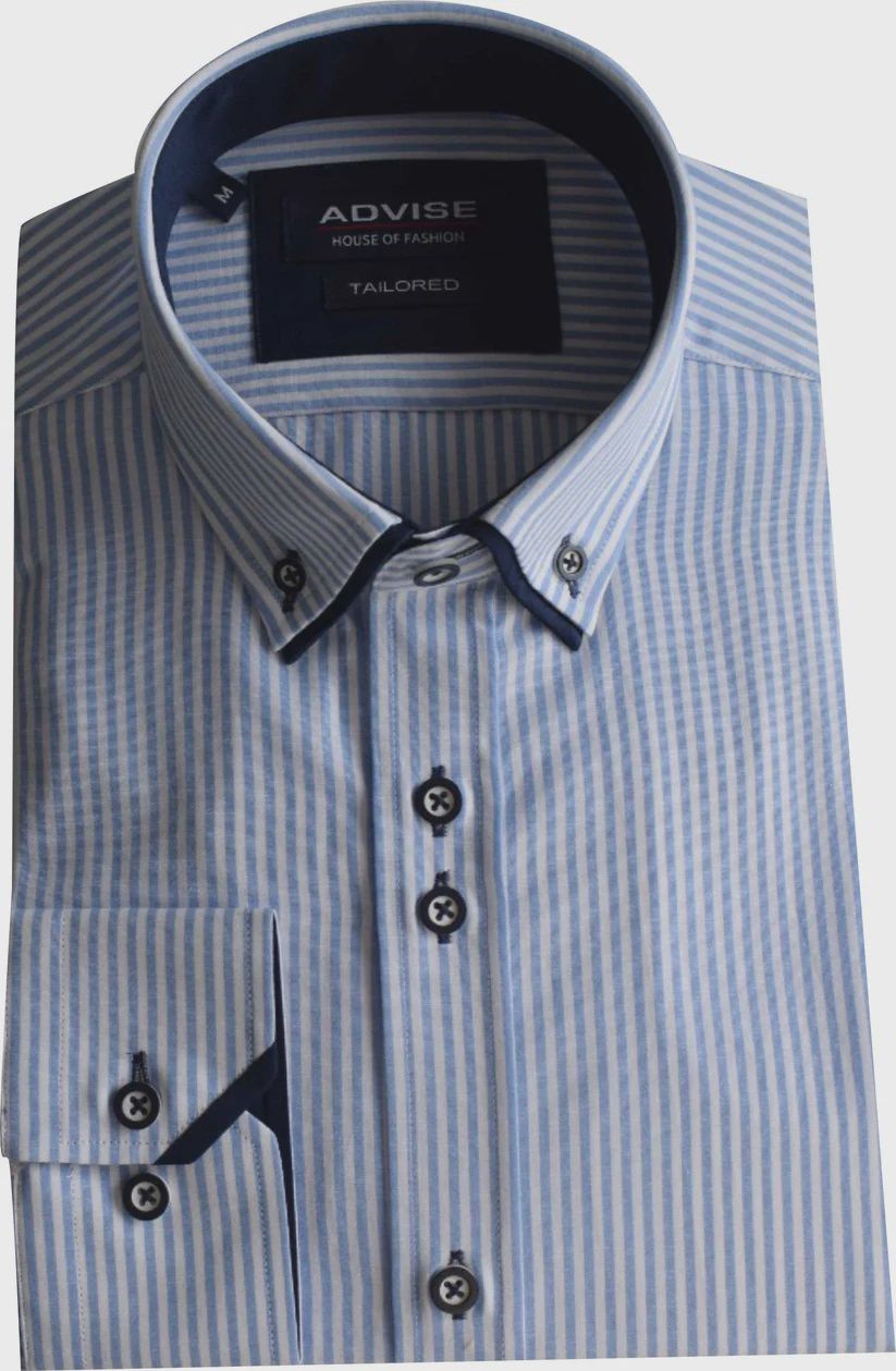 ADVISE STRIPED SHIRT SKY AD920