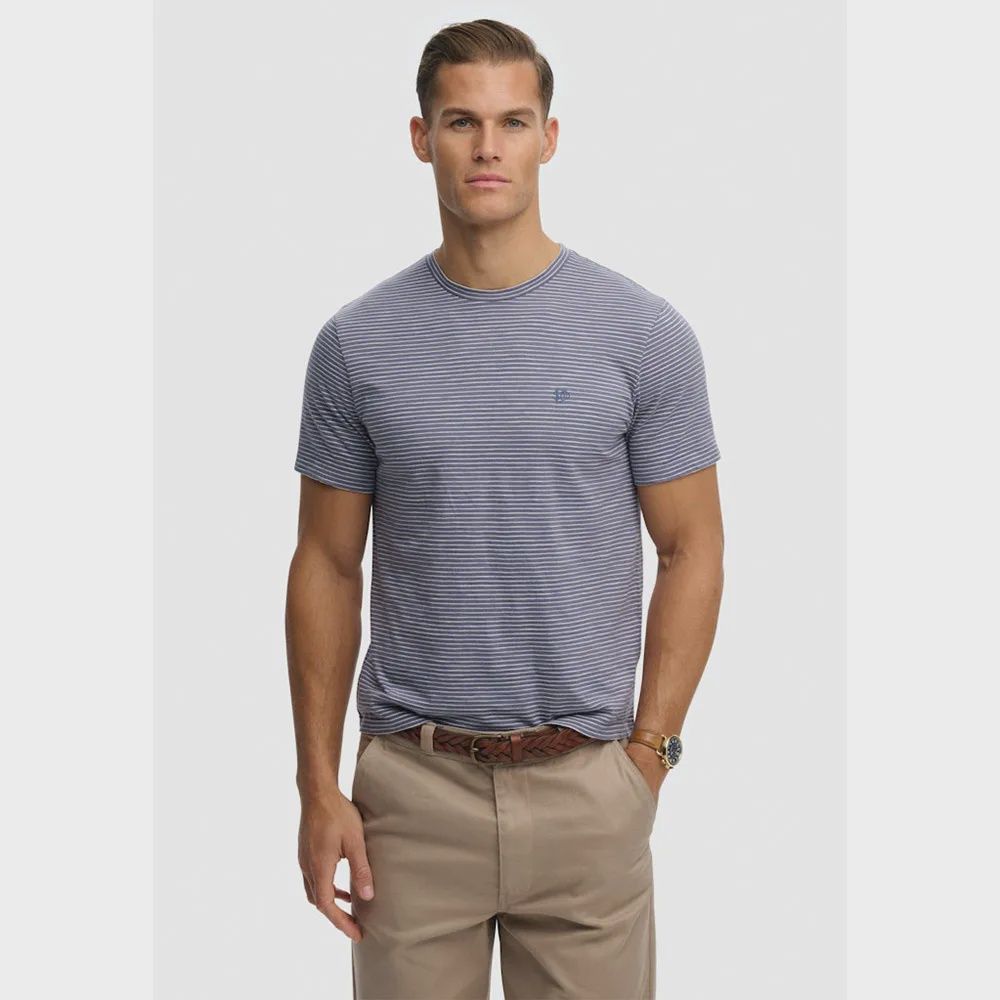 SUPERDRY CLASSIC ESSENTIAL STRIPE TEE DENIM BLUE MICRO STRIPE M1012346A