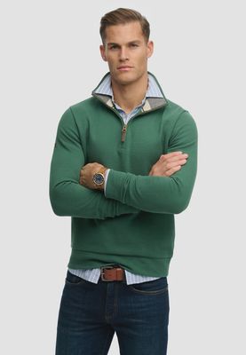 SUPERDRY ESSENTIAL PIQUE HALF ZIP HUNTER GREEN M2014535A