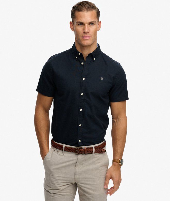 SUPERDRY PREPPY OXFORD SS SHIRT ECLIPSE NAVY M4011101A