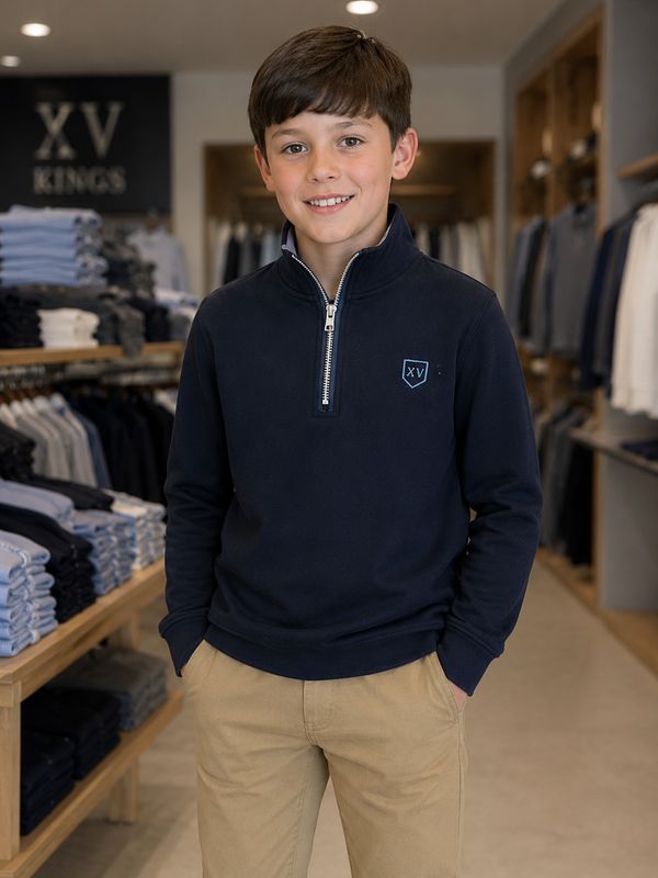 FALCONS J 1/4 ZIP CLASSIC NAVY